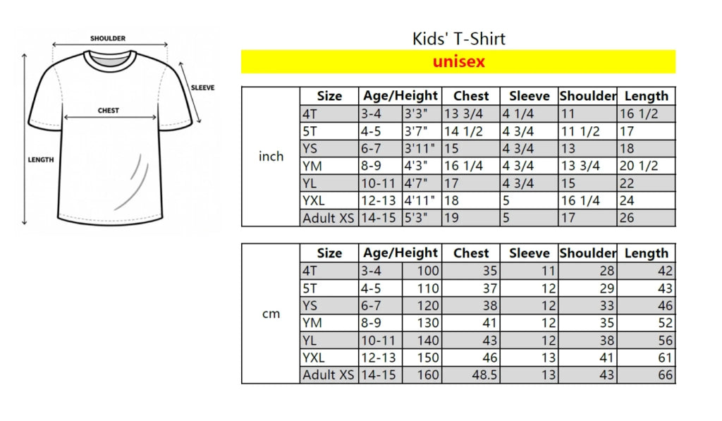 A4 size chart