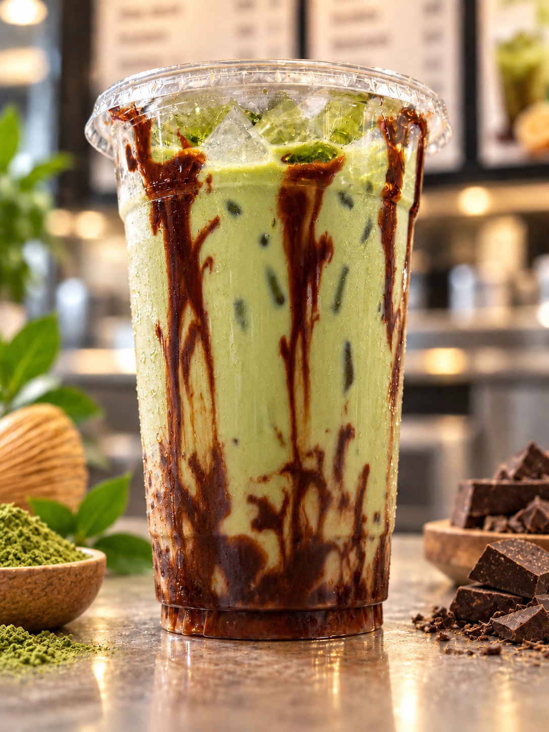 Chocolate Matcha Latte