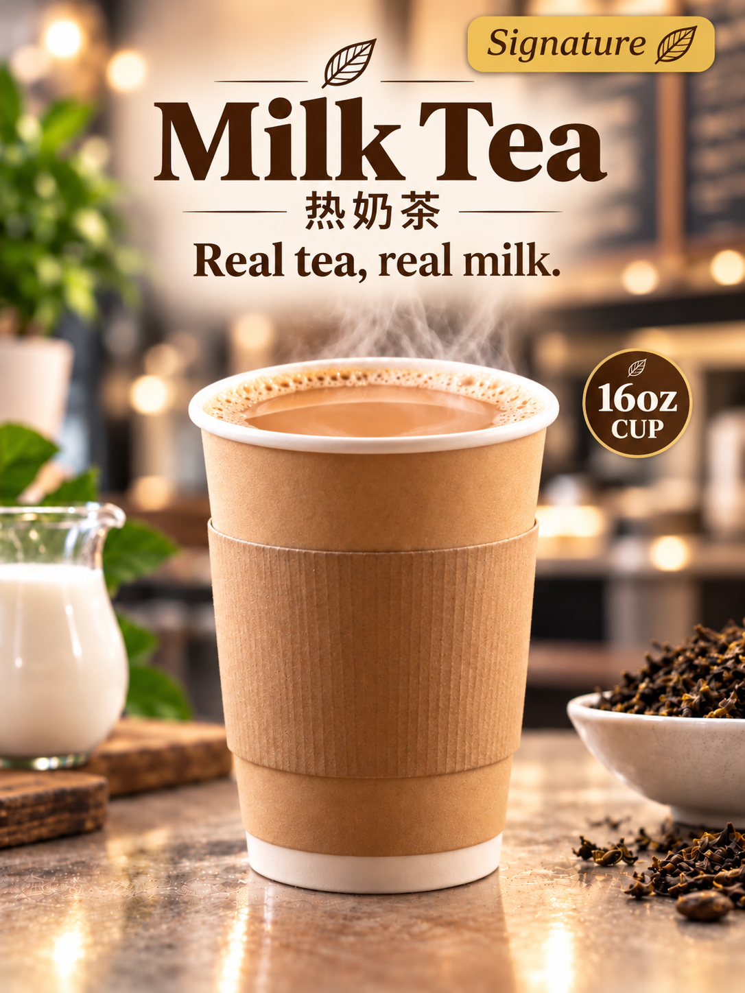 Hong Kong–Style Milk Tea (Hot) - Signature
