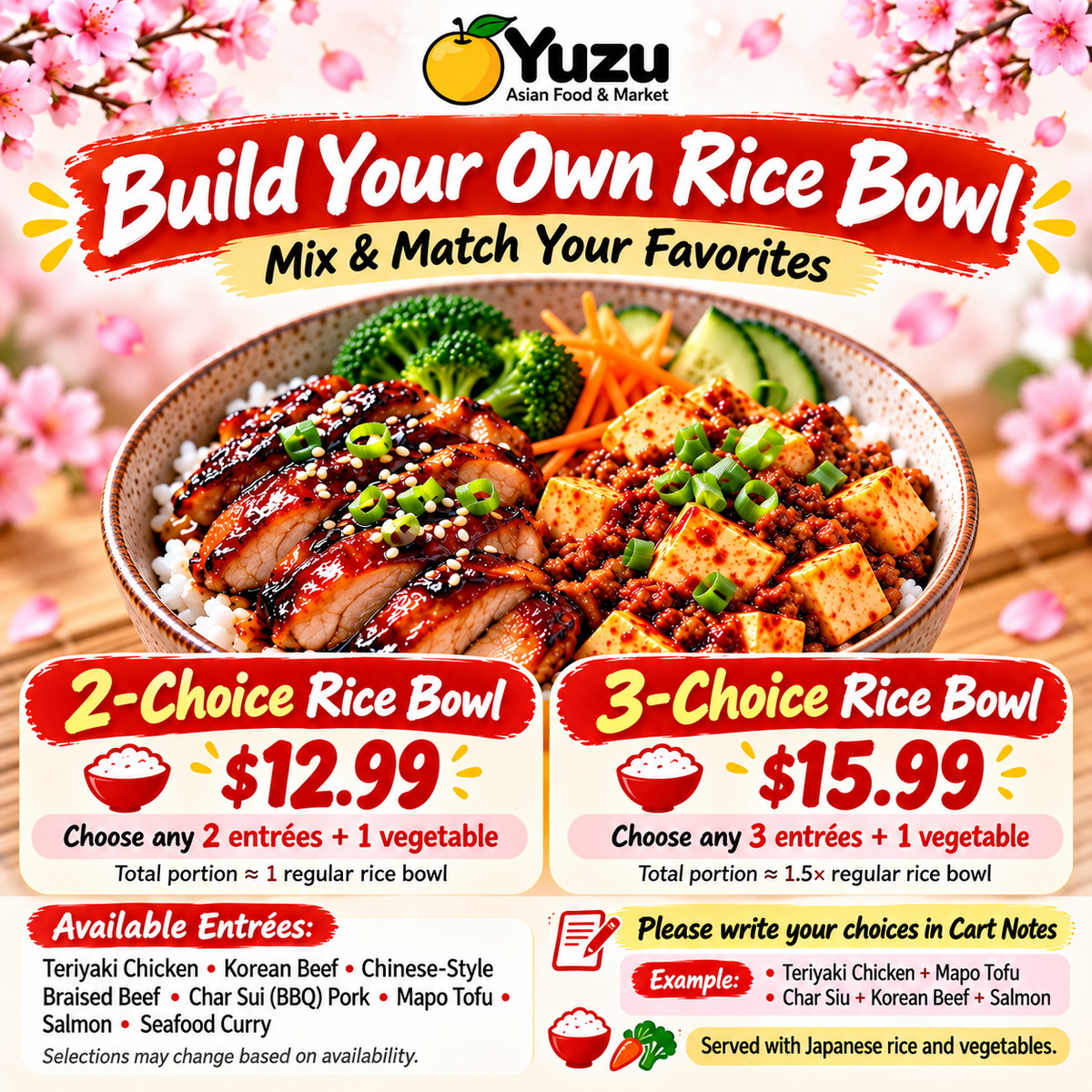 Build Your Own Rice Bowl